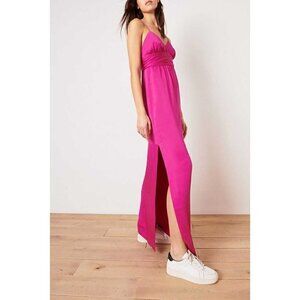 ba&sh Fuchsia Pink Rixelle Backless Maxi Formal Dress 3 / L $395